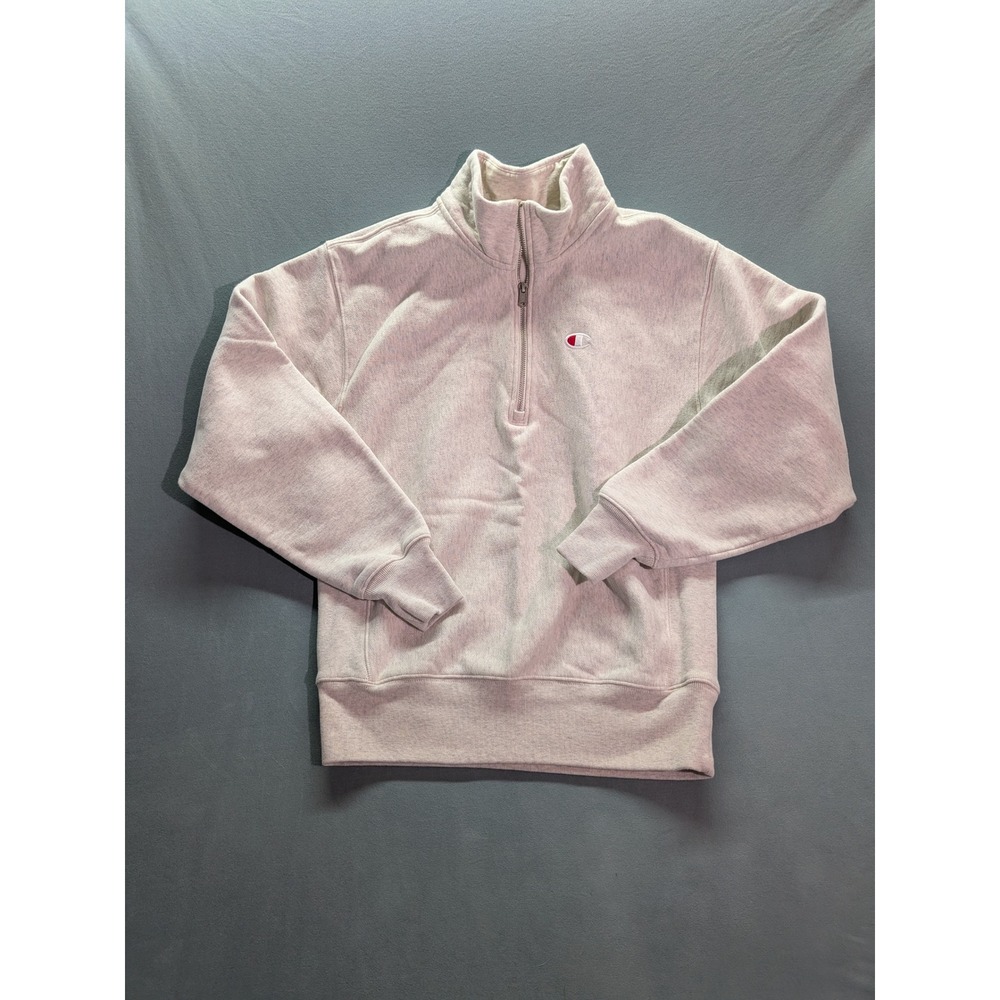 Champion Reverse Weave Quarter Zip Pullover grey Heather Small Sweatshirt
